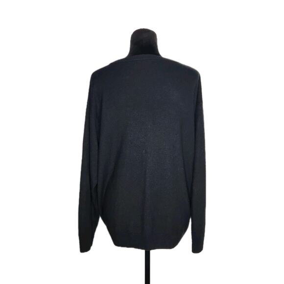 Unbranded Women’s Black Knit Long Sleeve Cardigan w/ Gold Buttons Size XL - Picture 3 of 6